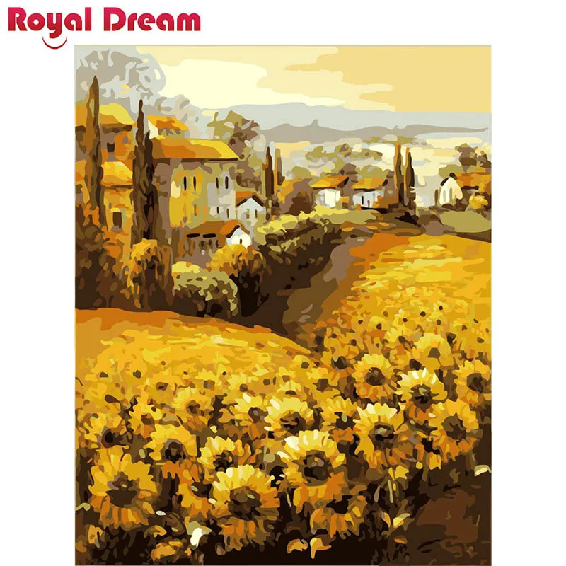

The sunflower DIY Painting By Numbers Kits Coloring Paint By Numbers Modern Wall Art Picture Gift