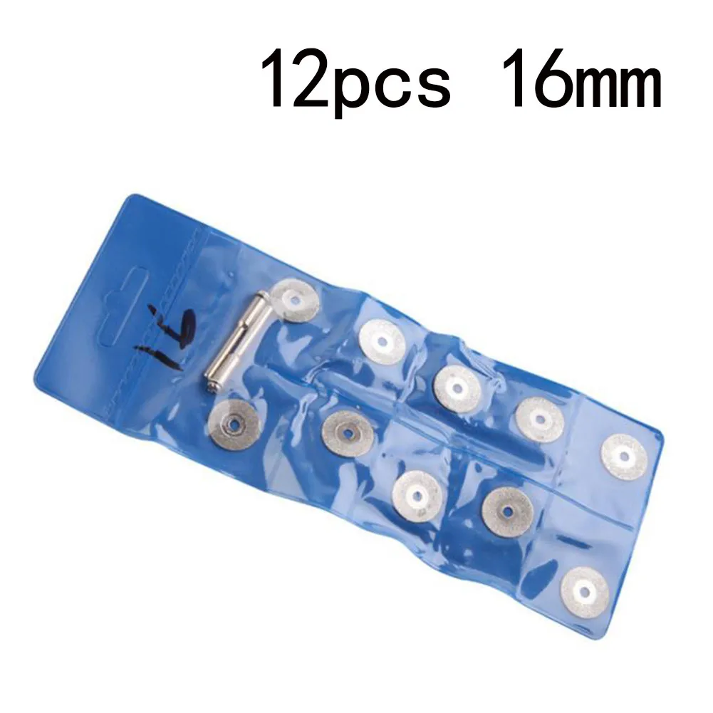 

10Pcs 16mm Diamond Jade Cutting Disc Plating Diamond Cutting Metal Grinding Wheel Disc Mini Circular Saw Slice For Dremeld