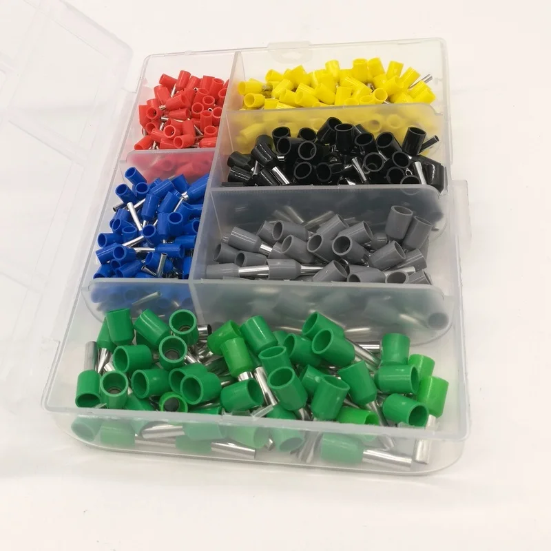 Обжимные трубки 6 размеров 460 шт. предварительно изолирующие клеммы комплект