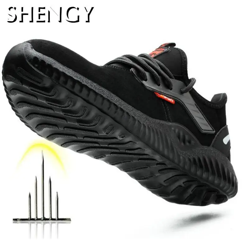 Мужская повседневная обувь мужские безопасные рабочие ботинки 2020 со стальным