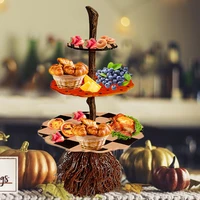 broomstick snack plate cake stand witch hands food rack halloween pumpkin bowl dishes halloween party creative snack basket tray