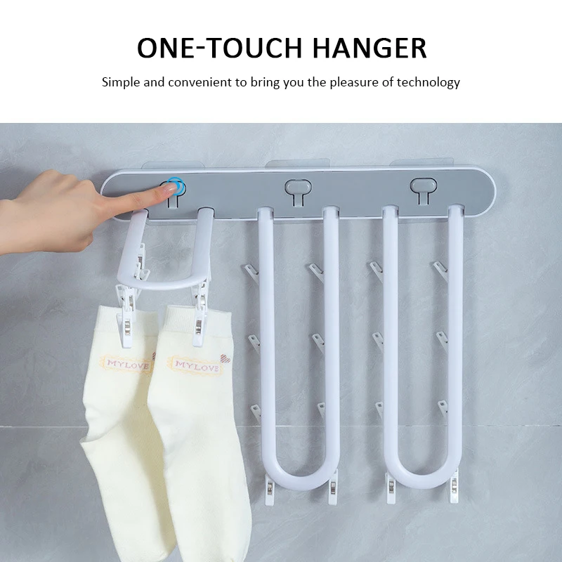 Multi-functional Push-type Foldable Rack Simple Socks Underwear Storage Hanger Drying Racks Laundry Organization | Дом и сад
