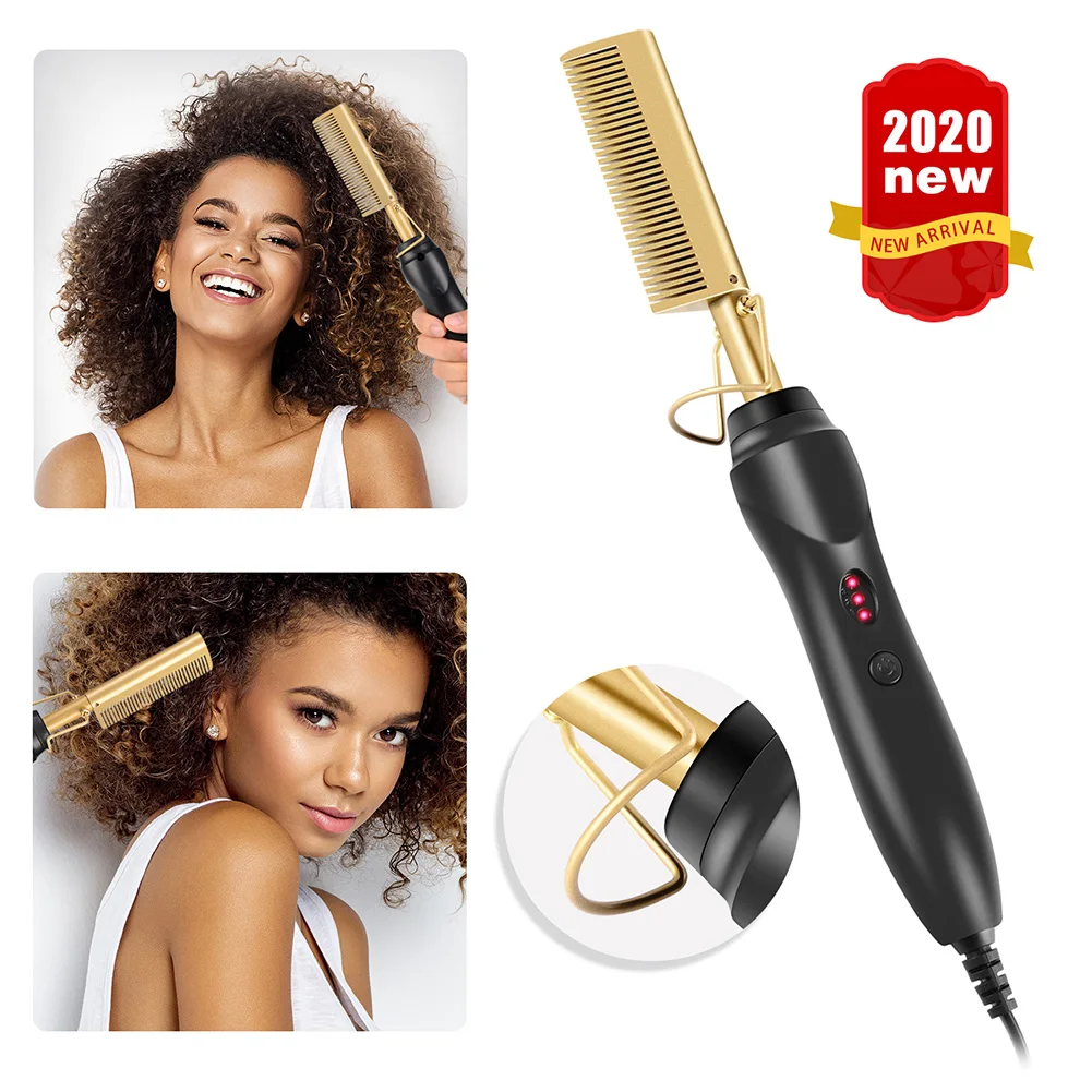

Hair Curler Comb Home Hairdressing Titanium Alloy Multifunction Tool Barber Electric Straightener Handheld Wet And Dry Salon