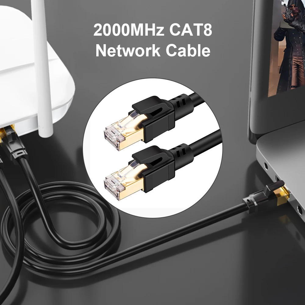 Cat8 RJ45 Ethernet кабель 2 ГГц модем маршрутизатор ПК LAN сети Интернет Патч корд провода