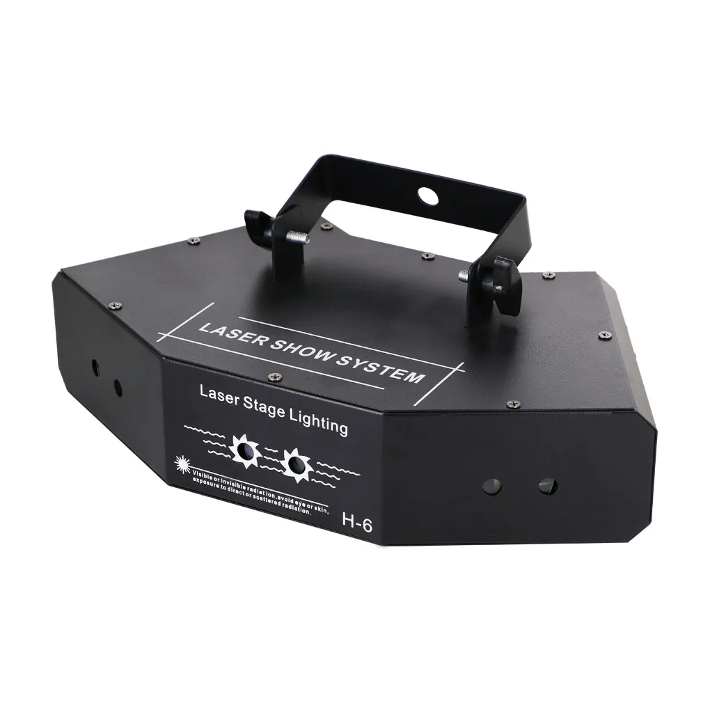 Лазерный проектор с 6 линзами RGB 24 шаблона и точечная матрица световые сети