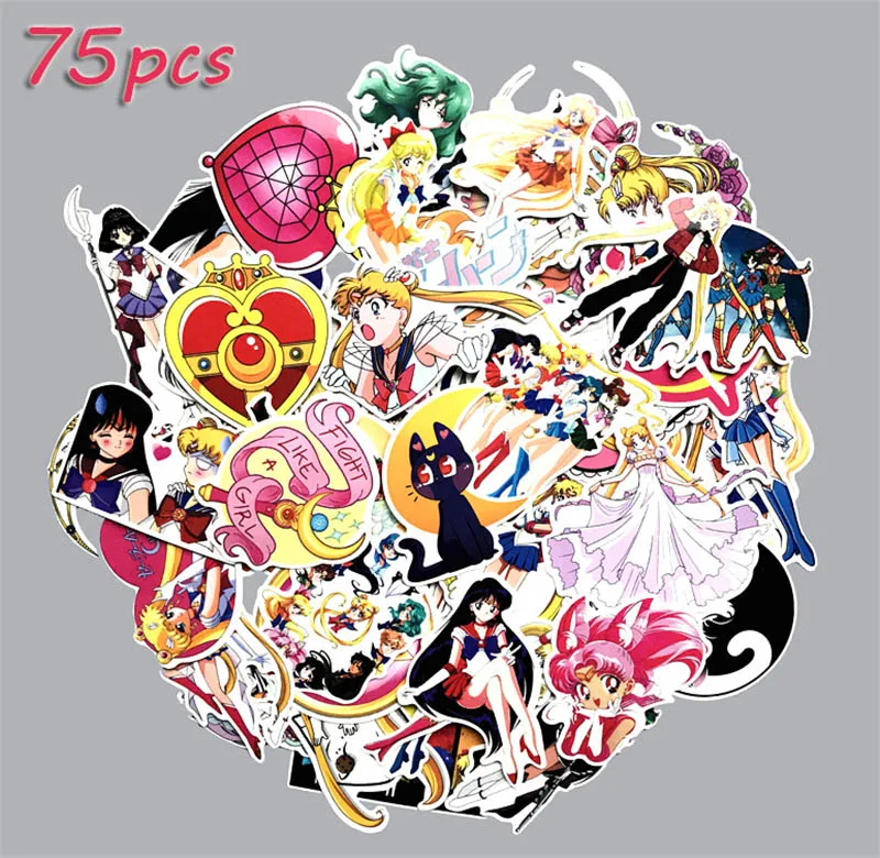 75 шт./компл. стильная футболка с изображением персонажей видеоигр Усаги Цукино