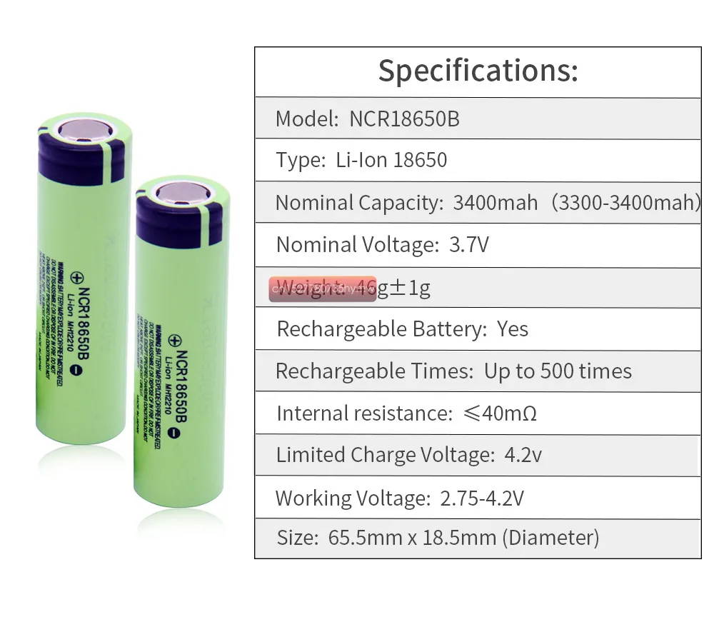 100% новый Оригинальный NCR18650B 3 7 v 3400 mah 18650 литиевая аккумуляторная батарея фонарик