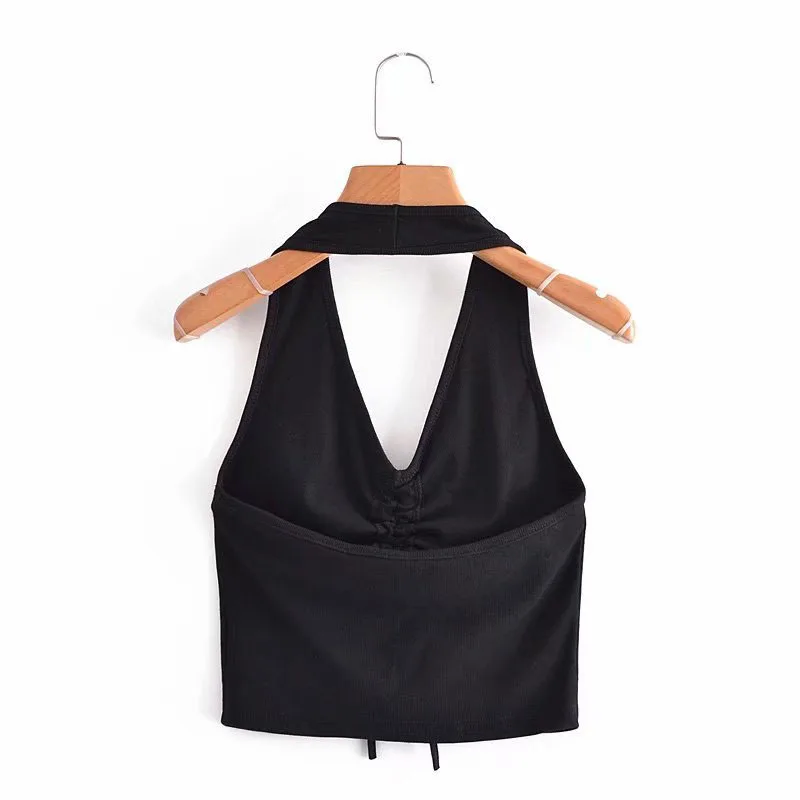 Женская одежда в европейском и американском стиле летний топ с V образным вырезом