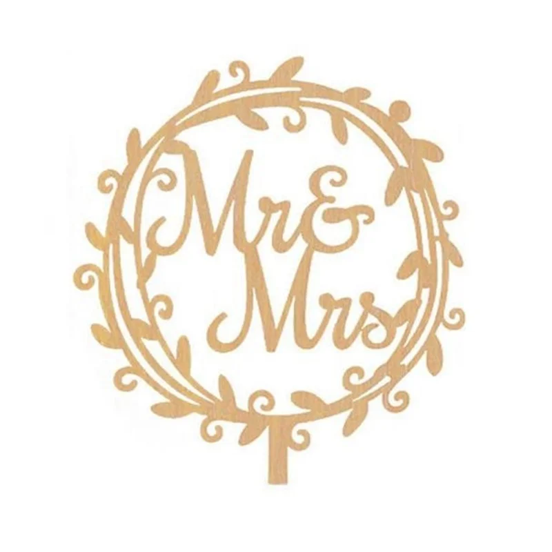 Свадебный торт Топпер декоративные Персонализированные Деревянный С Днем