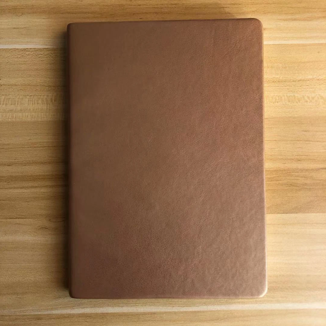 

Soft PU Leather Golden Theme Notebook A5 Grid Paper Book 160P DIY Journal Planner Gift