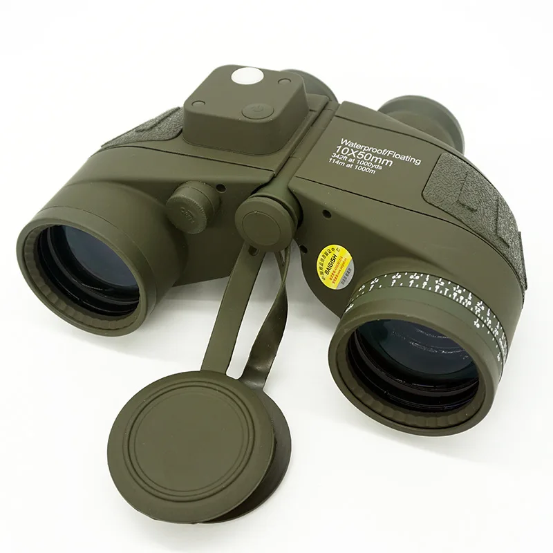 Бинокль 10X50 высокой мощности водонепроницаемый Монокуляр с компасом и ночным