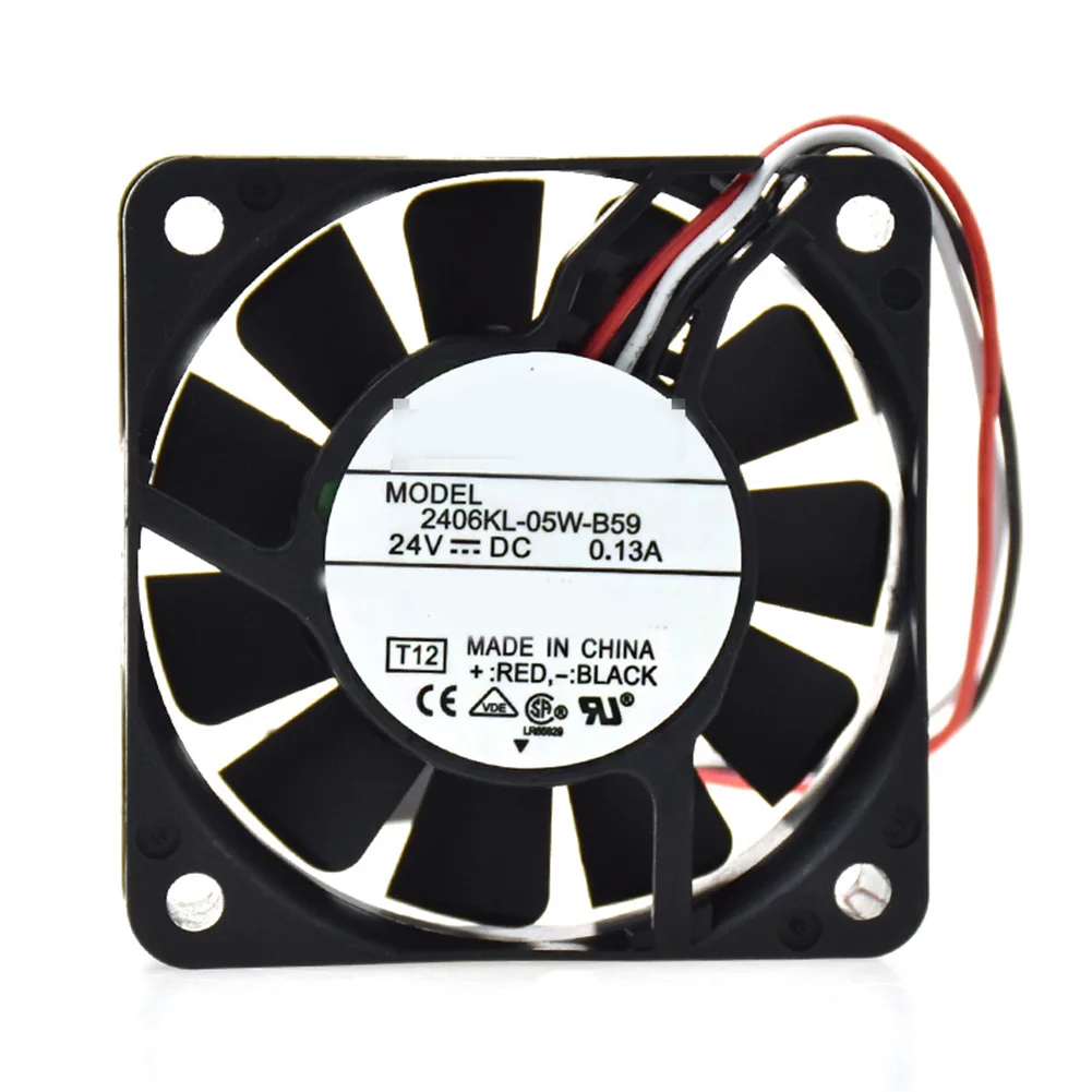 

For NMB 2406KL-05W-B59 Cooling Fan DC24V 0.13A 60*60*15mm 3pin 4600RPM