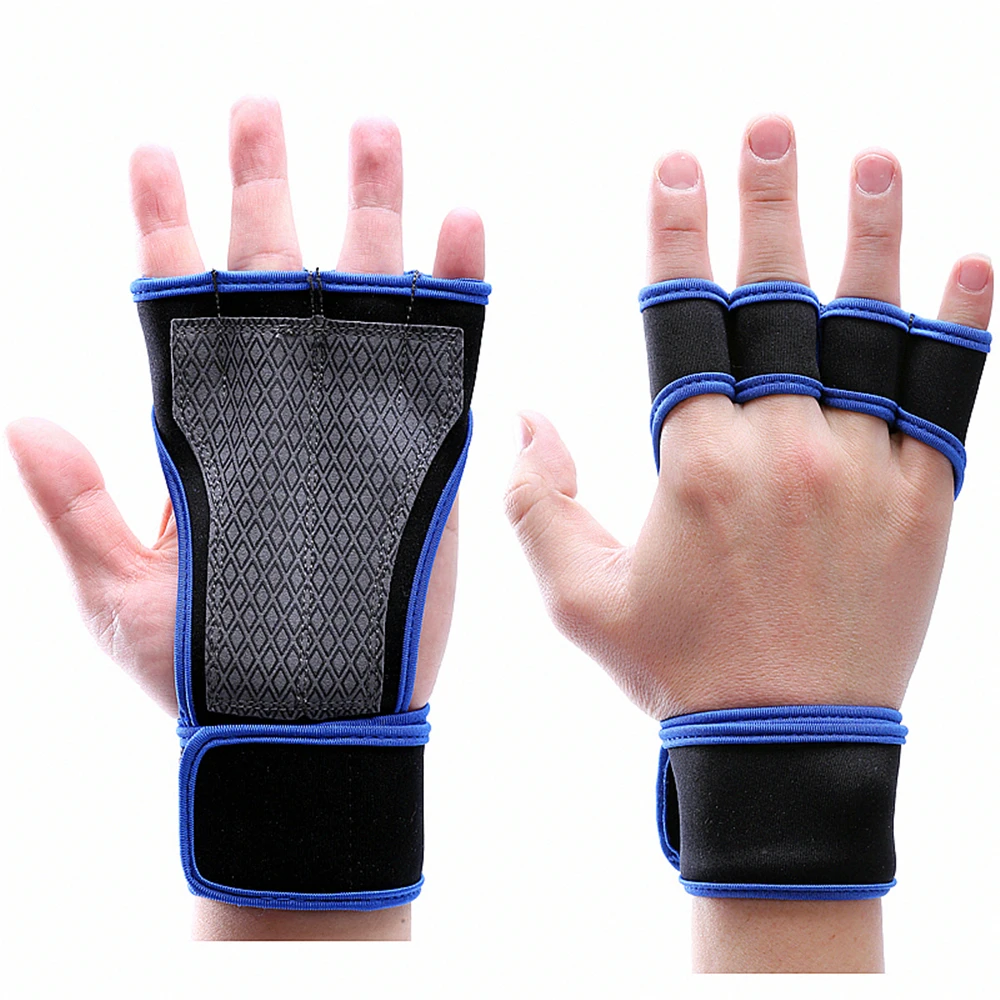 Перчатки кроссфита для мужчин и женщин тренировочные митенки тяжелой атлетики