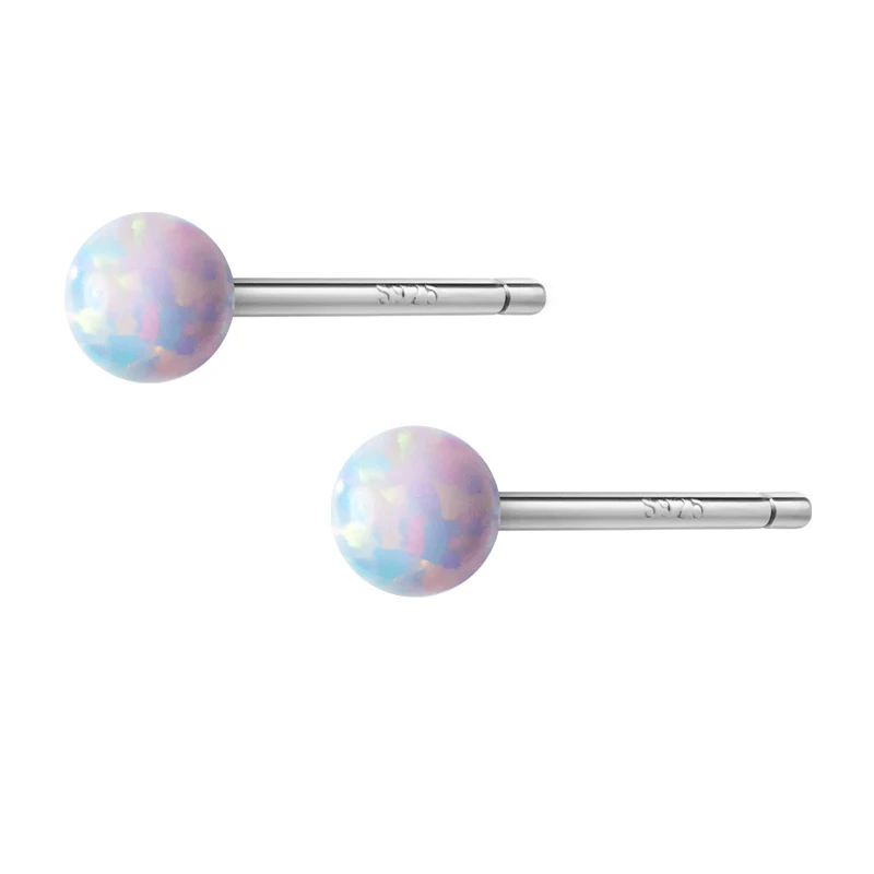 Серьги гвоздики MloveAcc из блестящего камня серьги стерлингового серебра 925 пробы с