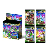 324pcsbox pokemon cards evoling skies english trading card game spanish evolutions booster box collectible kids toys gift
