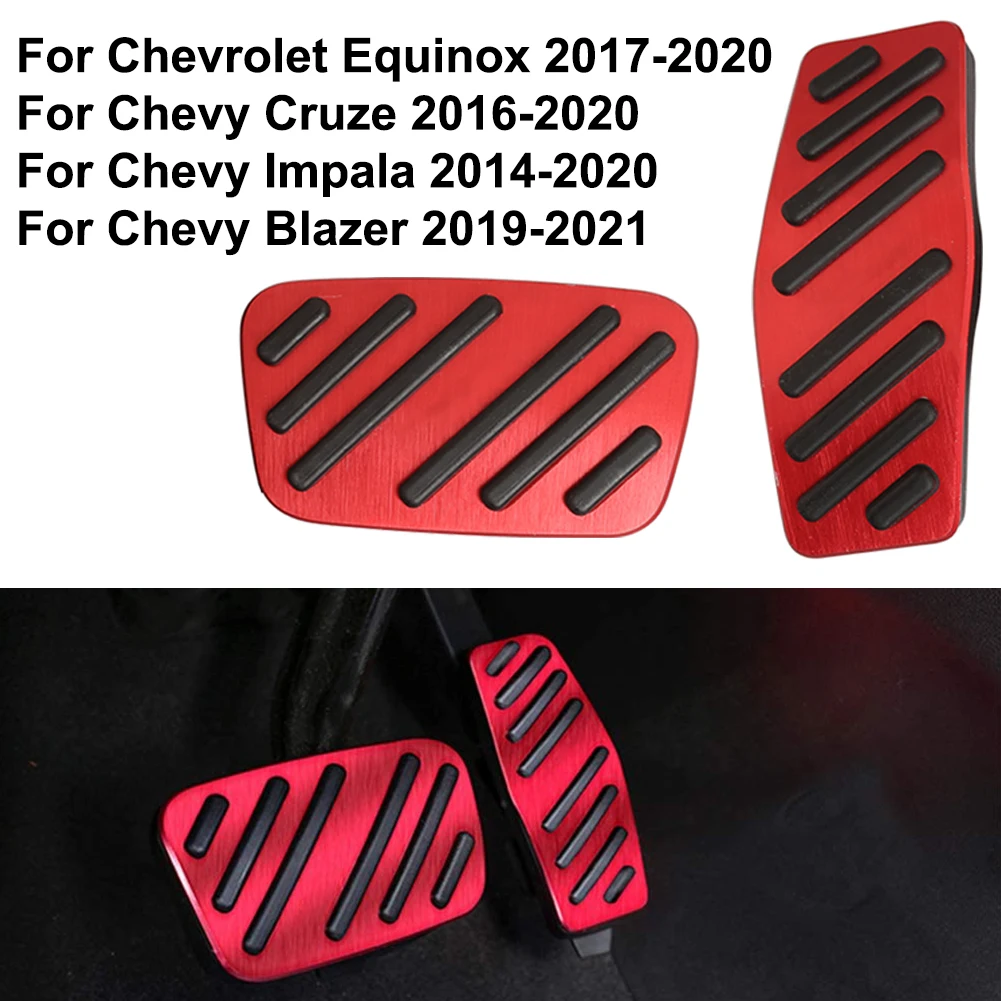 Фото Нескользящие алюминиевые подкладки для педалей для Chevy Equinox 2017-2020 Cruze 2016-2020 Impala 2014-2020 №3
