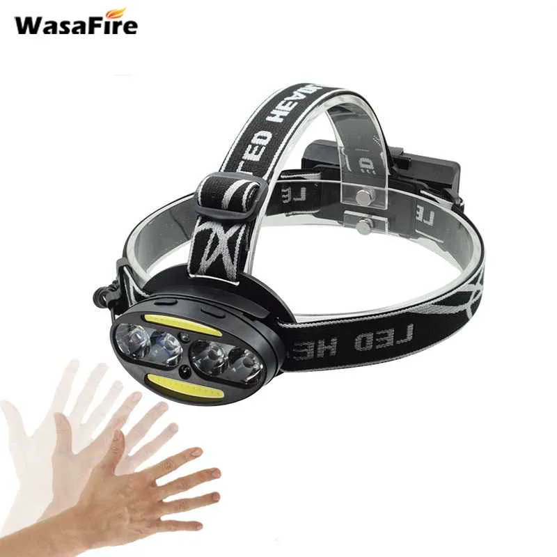 Ультраяркий налобный фонарь с датчиком движения тела 7 режимов