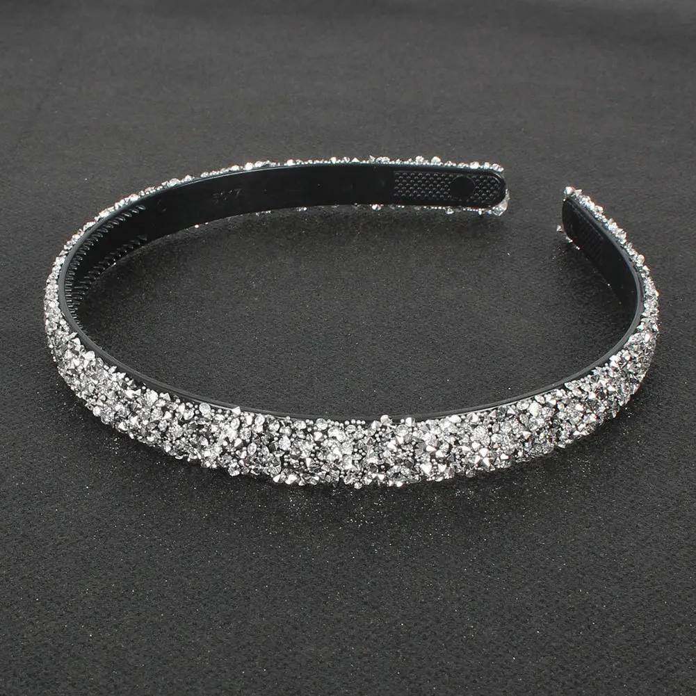 

ncmama Simulated Crystal Pearl Rhinestones Luxury Accessories Hairbands Sparkly Padded Hair Band Headdress White Women Headband