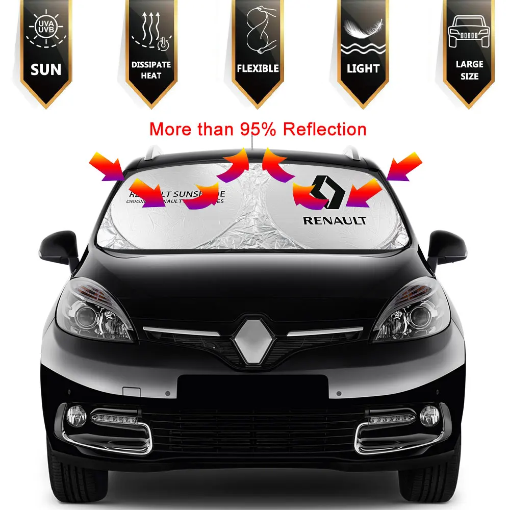 Солнцезащитные очки на лобовое стекло автомобиля для Renault Duster Sandero Logan Megane Scenic