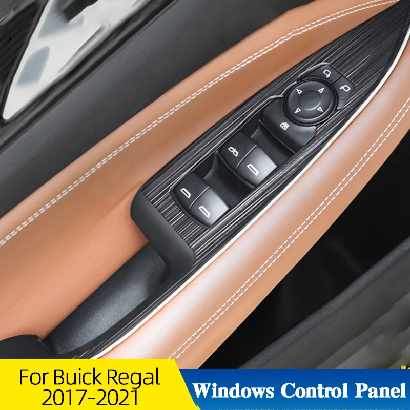 

Windows Control Panel For Buick Regal 2017-2021 Stainless Steel Door Internal Control Panel Protection Decoration Accessories