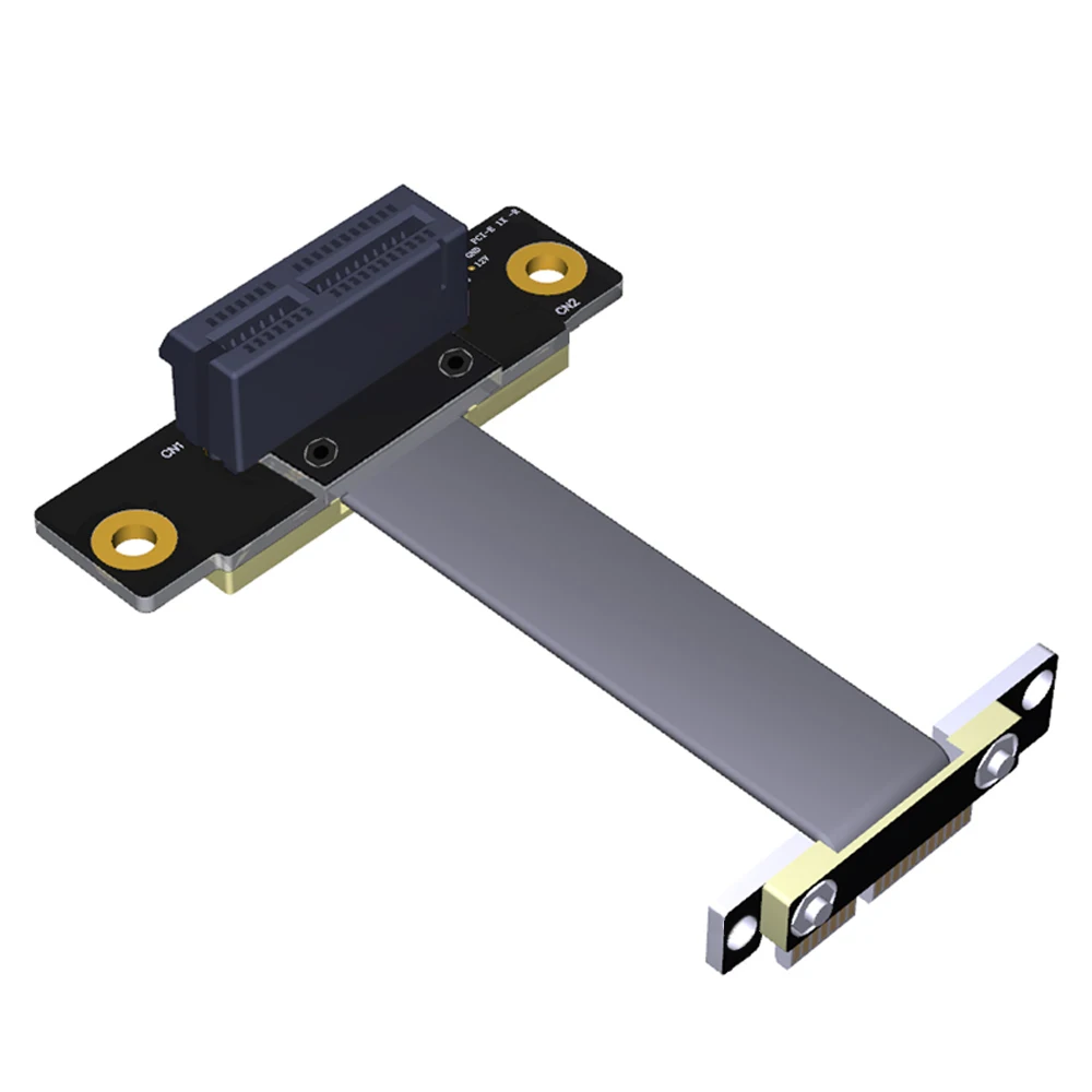High Quality PCI-e PCI Express 36PIN 1X Extension cable( dual vertical 90 degrees direction)