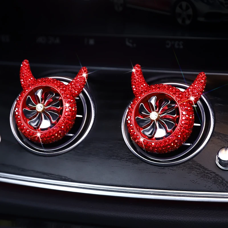 

Новинка 2 шт. Роскошные Алмазные Автомобильные Духи изысканный дьявол красочный автомобиль освещение Автомобильные Духи шикарные автомоби...