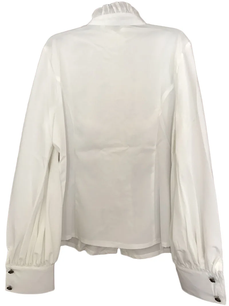 Готическая блузка с высоким воротником в викторианском стиле благородный костюм