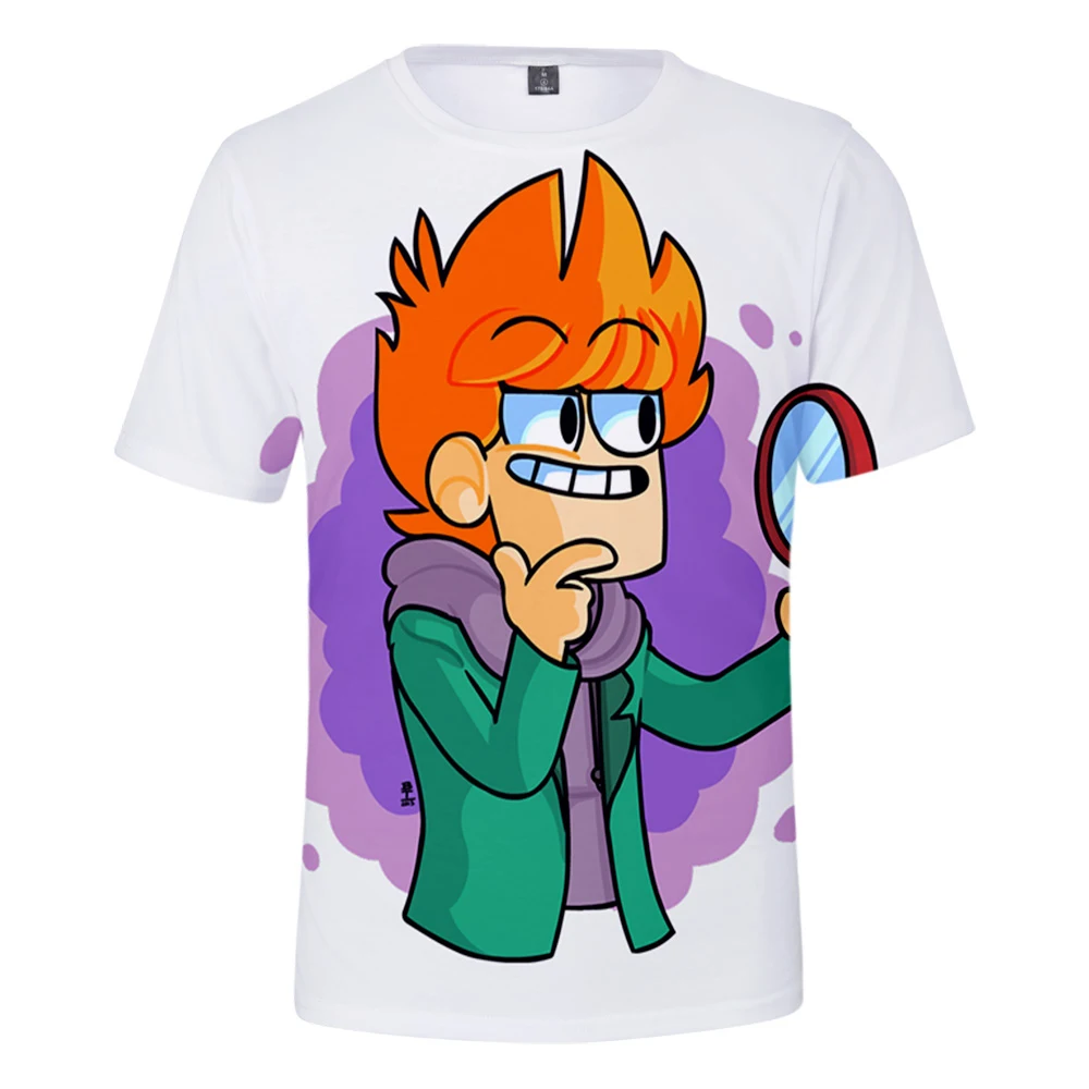 Футболка Eddsworld с 3D принтом для мужчин и женщин модная рубашка коротким рукавом