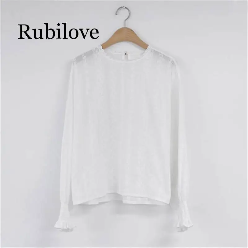 

Embroidery Lace Shirt Spring femme Casual white Tops Women Long sleeve Linen Cotton Girls Blouse Plus Size Women Blouses femme