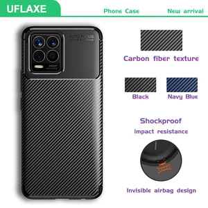 soft silicone case for realme 8 pro realme 8i realme 8s 5g carbon fiber texture back cover shockproof casing