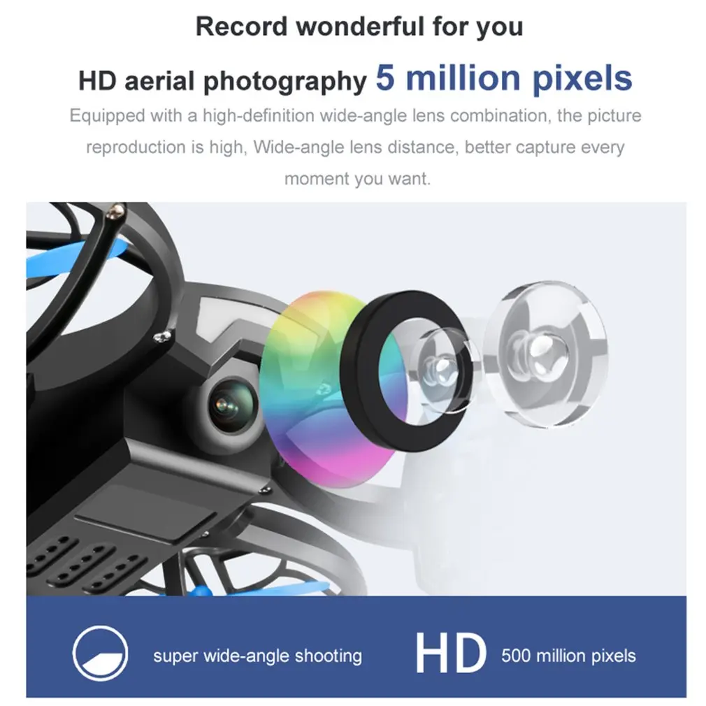 V8 New Mini Drone 4K 1080P HD Camera WiFi Fpv Air Pressure Height Maintain Foldable Quadcopter RC Dron Toy Gift