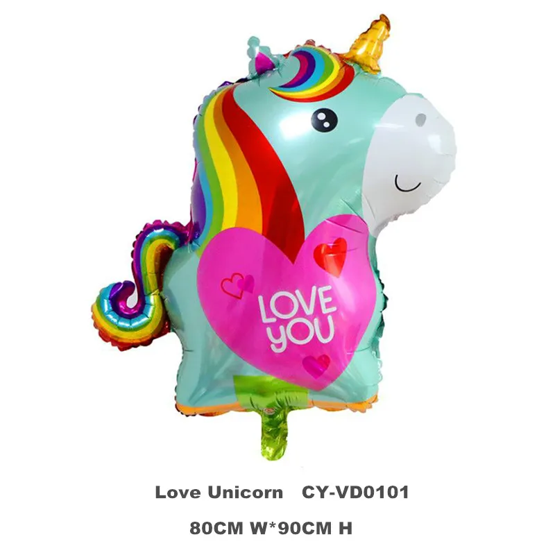 Новый дизайн гелиевые фольгированные шары в виде единорога для украшения