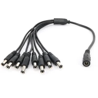12v dc power splitter 4 way 8 way power splitter cable 1 male to 2 dual female cord for cctv camera 3 0 4 5mm power cable