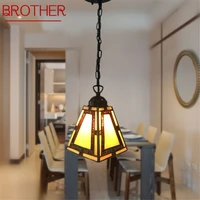 brother retro pendant light modern led creative lamp fixtures decorative for home living dining room