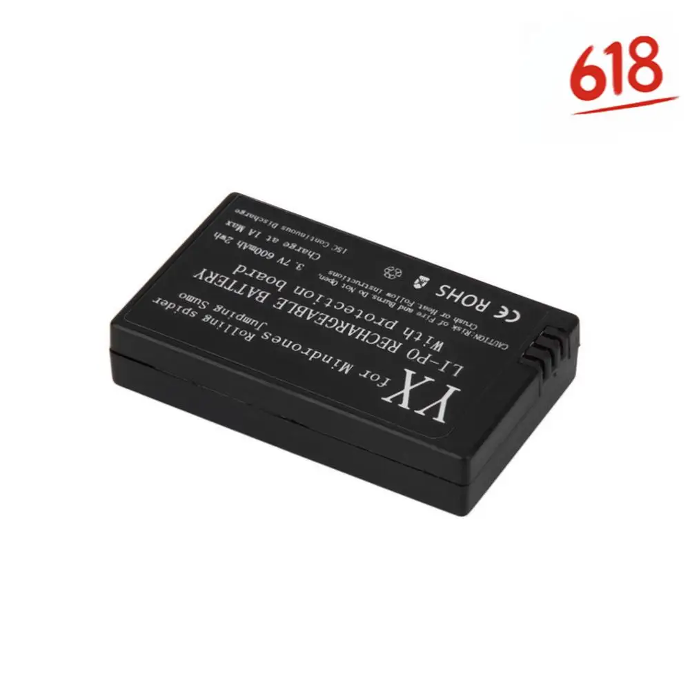 1 шт. литий полимерный аккумулятор 3 7 в 600 мАч для мини дронов|Детали и аксессуары| |