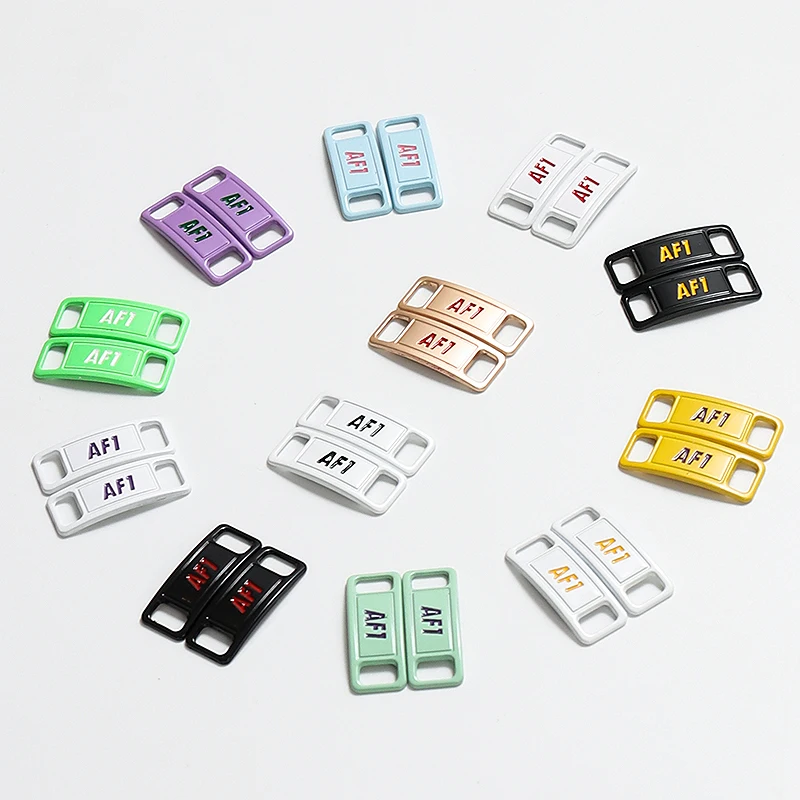 2021NEW Metal Shoelaces Buckle Shoes Accessories AF1 Shoe Decoration Suitable For All Shoes Sneakers  Flat Shoelace Buckle1 Pair