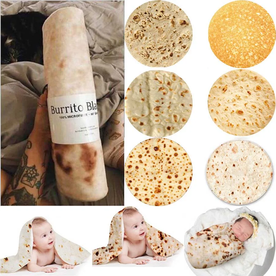 Супер мягкое теплое фланелевое одеяло WOSTAR Burrito s 100 г/м2 круглая