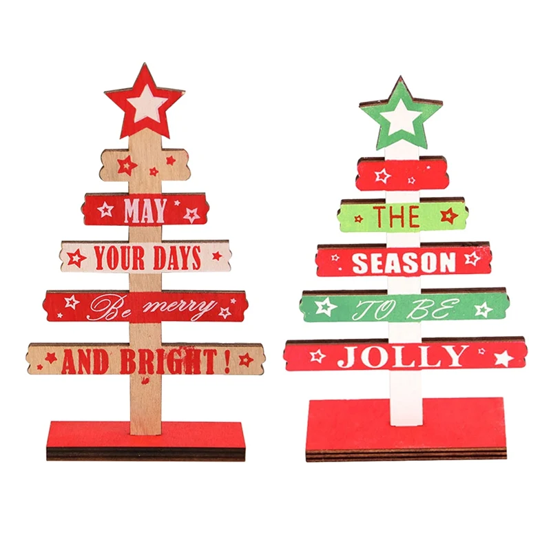 Рождественская сборка Деревянный DIY Английский алфавит Рождественские елочные