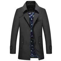 thoshine brand spring summer men trench short style thin high quality buttons male fashion outerwear jackets plus size 7xl