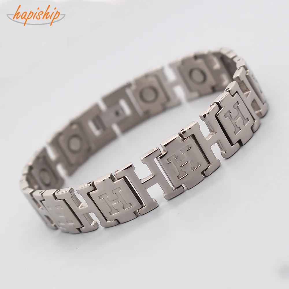 Браслет Hapiship 2019 для мужчин мужской браслет магнитной терапии титановые браслеты