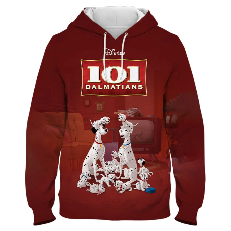 Толстовка с капюшоном и 3D-принтом из мультфильма аниме 101 далматинцев мужская