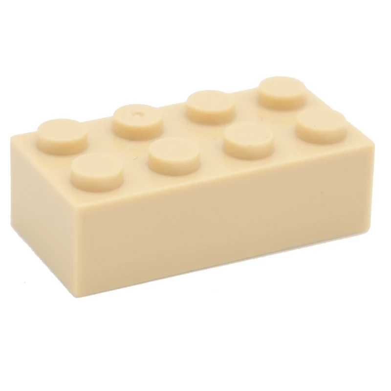 Moc креативный Кирпич 2x4 3001 основы, Обучающие Классические строительные блоки, объемные наборы, совместимые сборные частицы, игрушки для детей - Цвет: lighe yellow