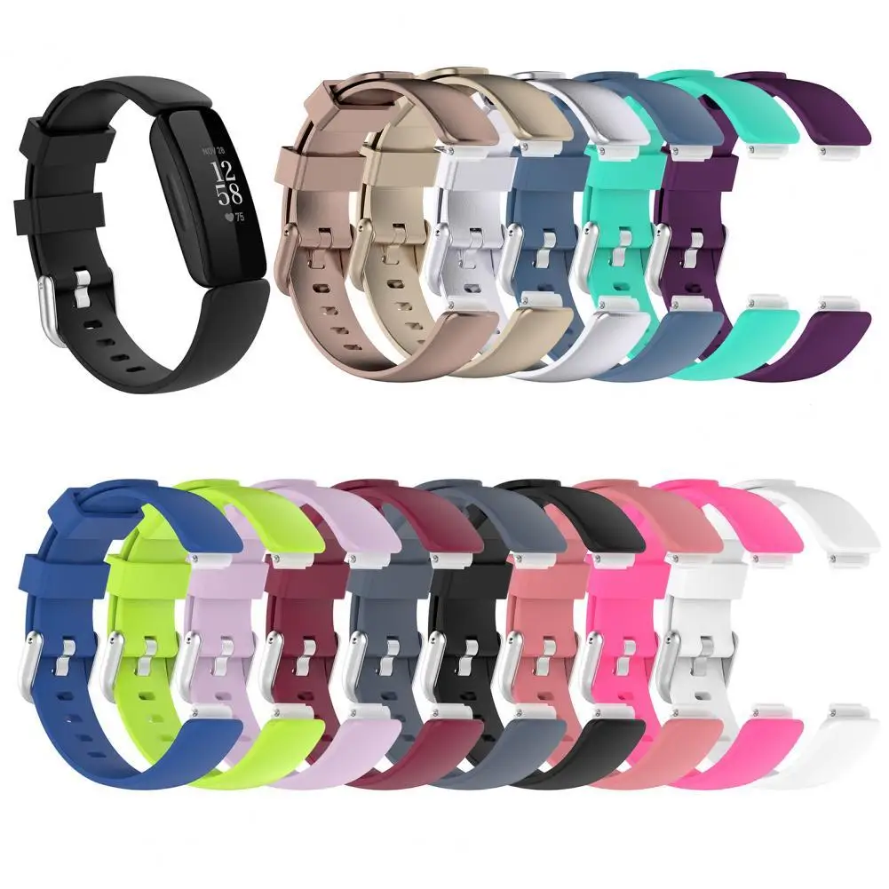 

Waterproof Silicone Sport Watch Band Wrist Strap Replacement Small Size for Fitbit Inspire 2 Wearable Devices Smart Accessories
