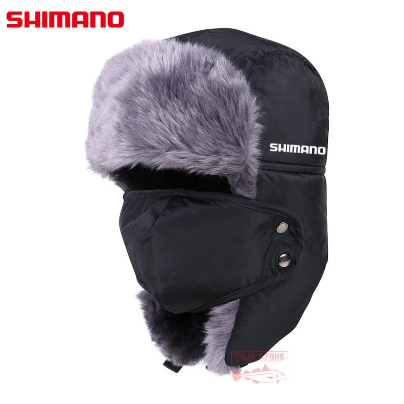

Рыболовная Шапка SHIMANO, Зимняя Мужская бархатная плотная теплая шапка Lei Feng, защита ушей, ветрозащитная Водонепроницаемая Лыжная шапка, уличн...