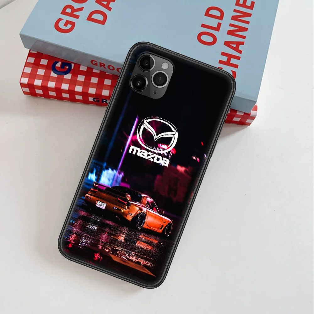 

Mazda Fashion Sport Car Phone Case For IPhone 4 4s 5 5S SE 5C 6 6S 7 8 Plus X XS XR 11 12 Mini Pro Max 2020 black Cover Silicone