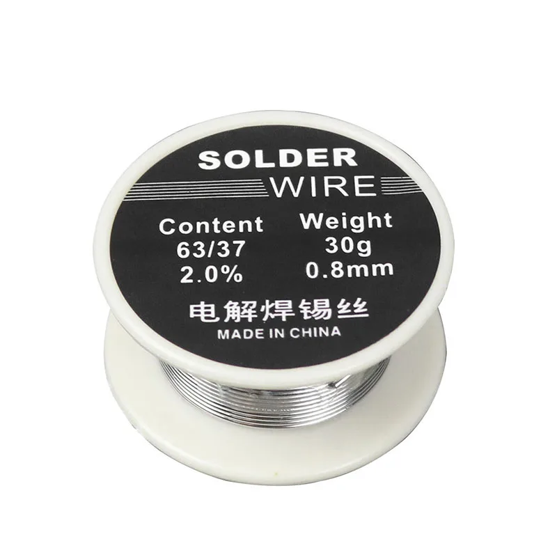 Оловянно-свинцовый припой с канифолью 63/37 30 г/рулон 0 8 мм 2% флюс катушка для сварки