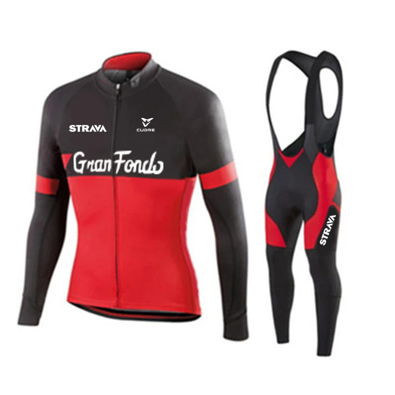 

Pro Cycling Jersey Set 2021 STRAVA Long Sleeve Mountain Bike Clothes Wear Maillot Ropa Ciclismo Racing Bicycle Cycling Clothing