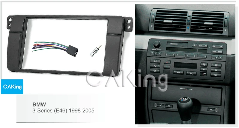 2Din Автомобильная фасция радио Панель жгут антенна для BMW 3-Series (E46) 1998-2005 аудио