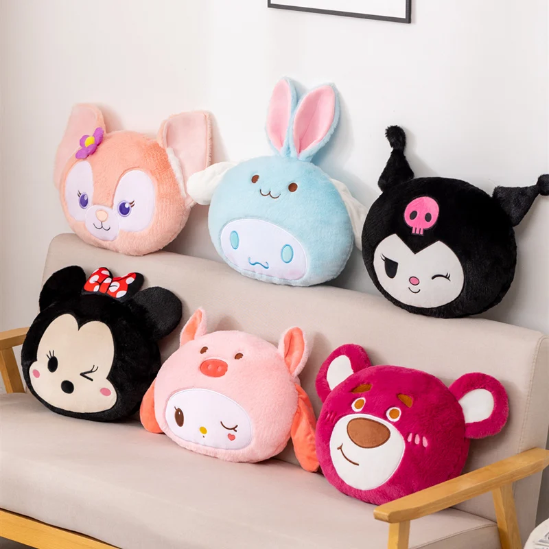 

LinaBel Disney Mickey Melody Kuromi Cinnamoroll Plush Toy Kawaii Animal Stuffed Doll Lovely Anime Toy Baby Christmas Gift
