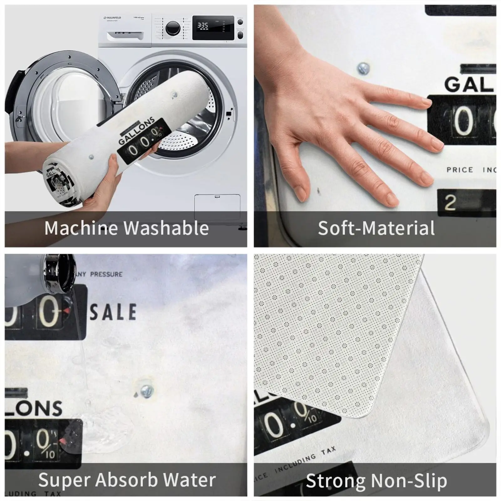 Коврик для автомобиля Противоскользящий коврик с насосом в винтажном стиле